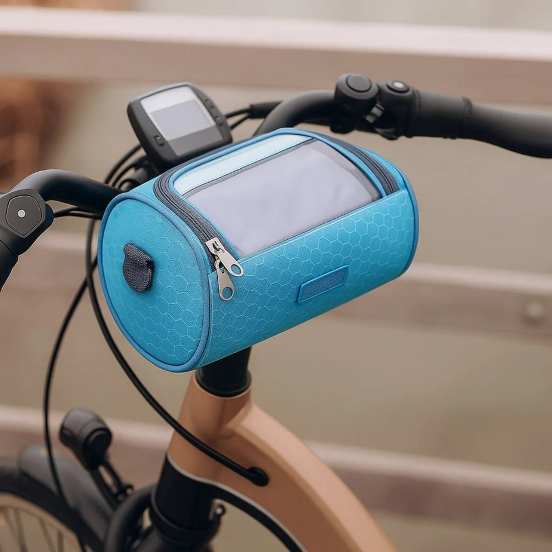 Sacoche de vélo étanche avec support de téléphone à écran tactile pour guidon, rangement sécurisé et navigation | Sansoti