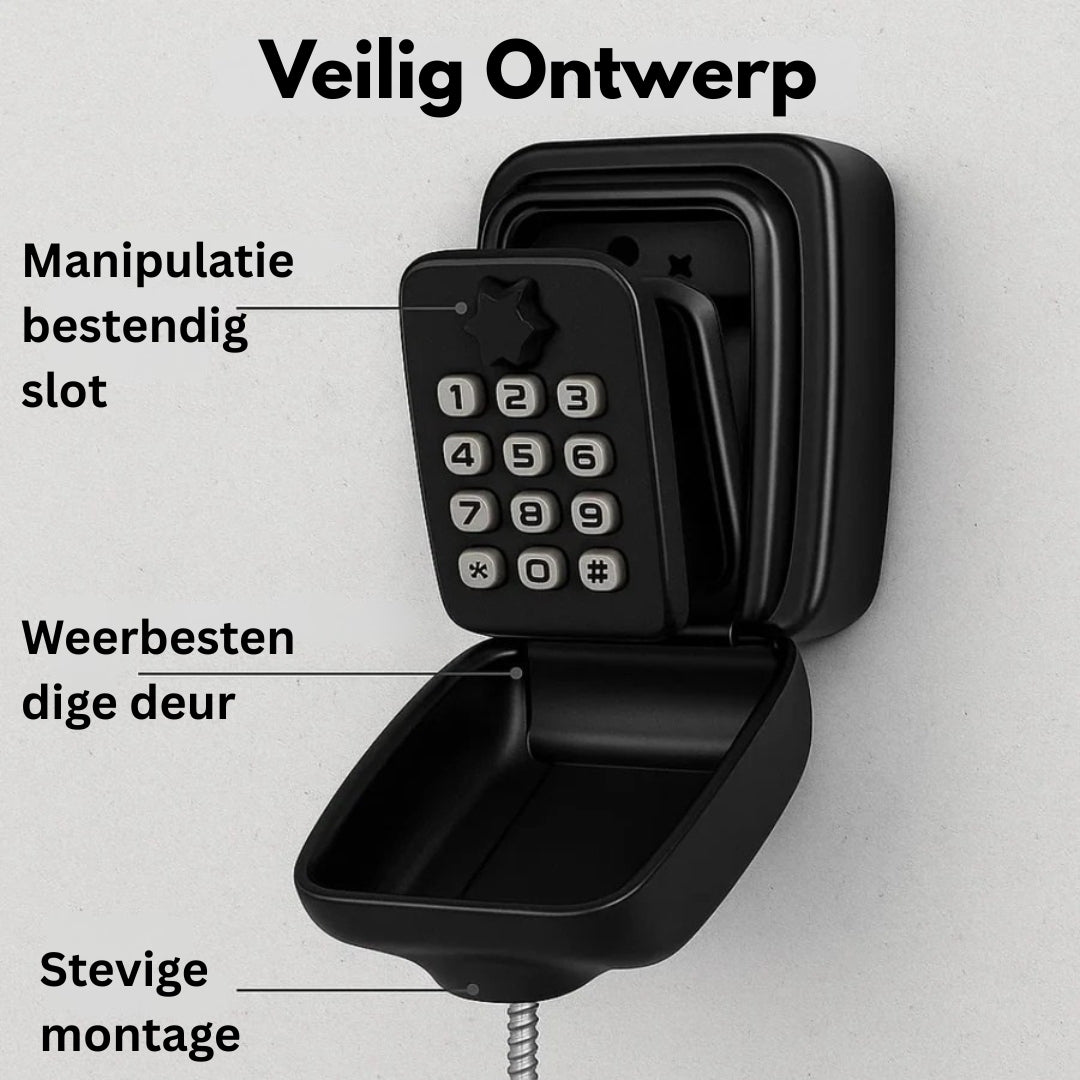 Wall-Mounted Key Safe with Combination Code Weatherproof | Secure Key Storage Box for Outdoors and Indoors | Sansoti