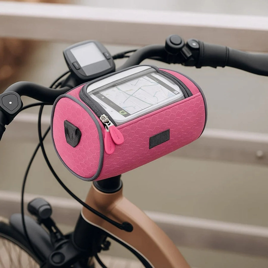 Sacoche de vélo étanche avec support de téléphone à écran tactile pour guidon, rangement sécurisé et navigation | Sansoti