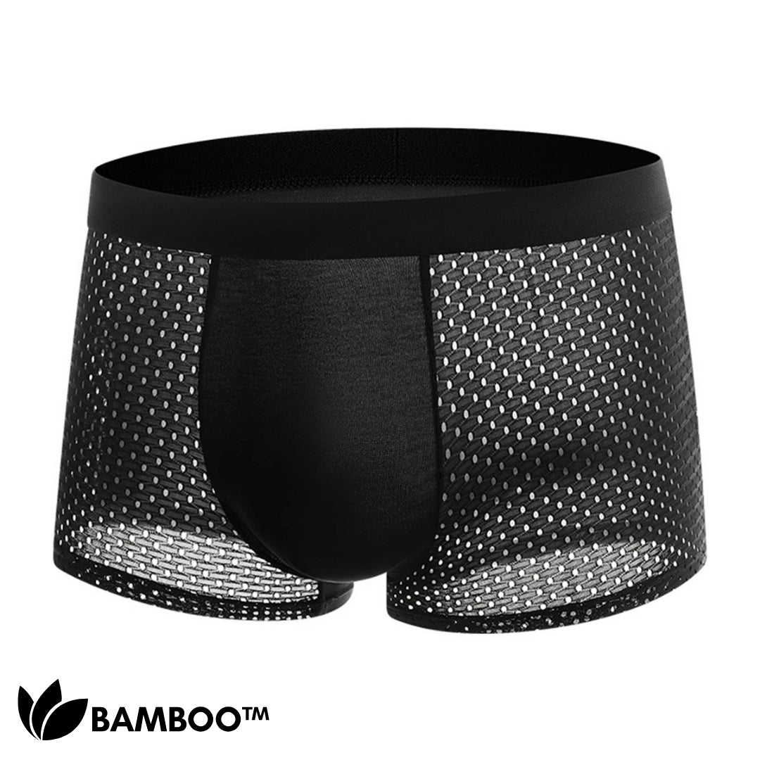 Herenbboxer Bamboevezel 95% Ademend & Zacht Onderbroek Mesh Ventilatie Thermisch Comfort Dagelijks Gebruik | Sansoti