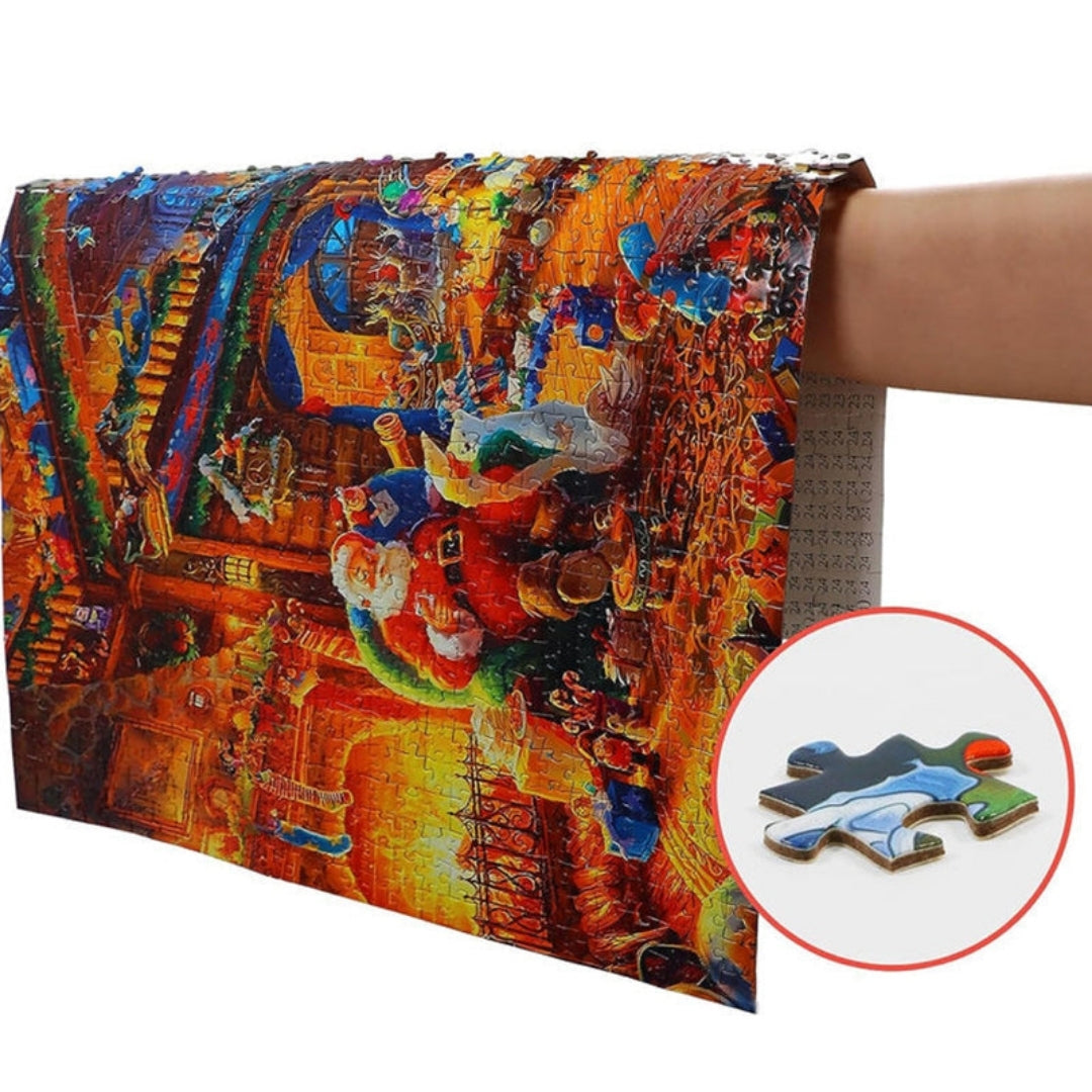Adventskalender-Puzzle mit 1008 Teilen, Weihnachtswerkstatt, 24 Tage Puzzlespaß inklusive Poster, Weihnachtsmotiv | Sansoti