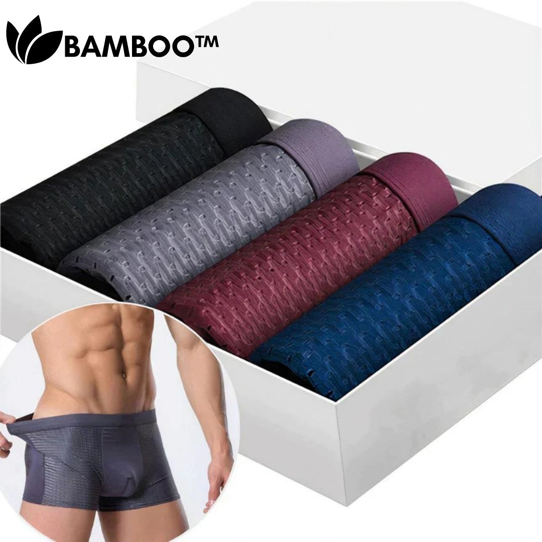 Herenbboxer Bamboevezel 95% Ademend & Zacht Onderbroek Mesh Ventilatie Thermisch Comfort Dagelijks Gebruik | Sansoti