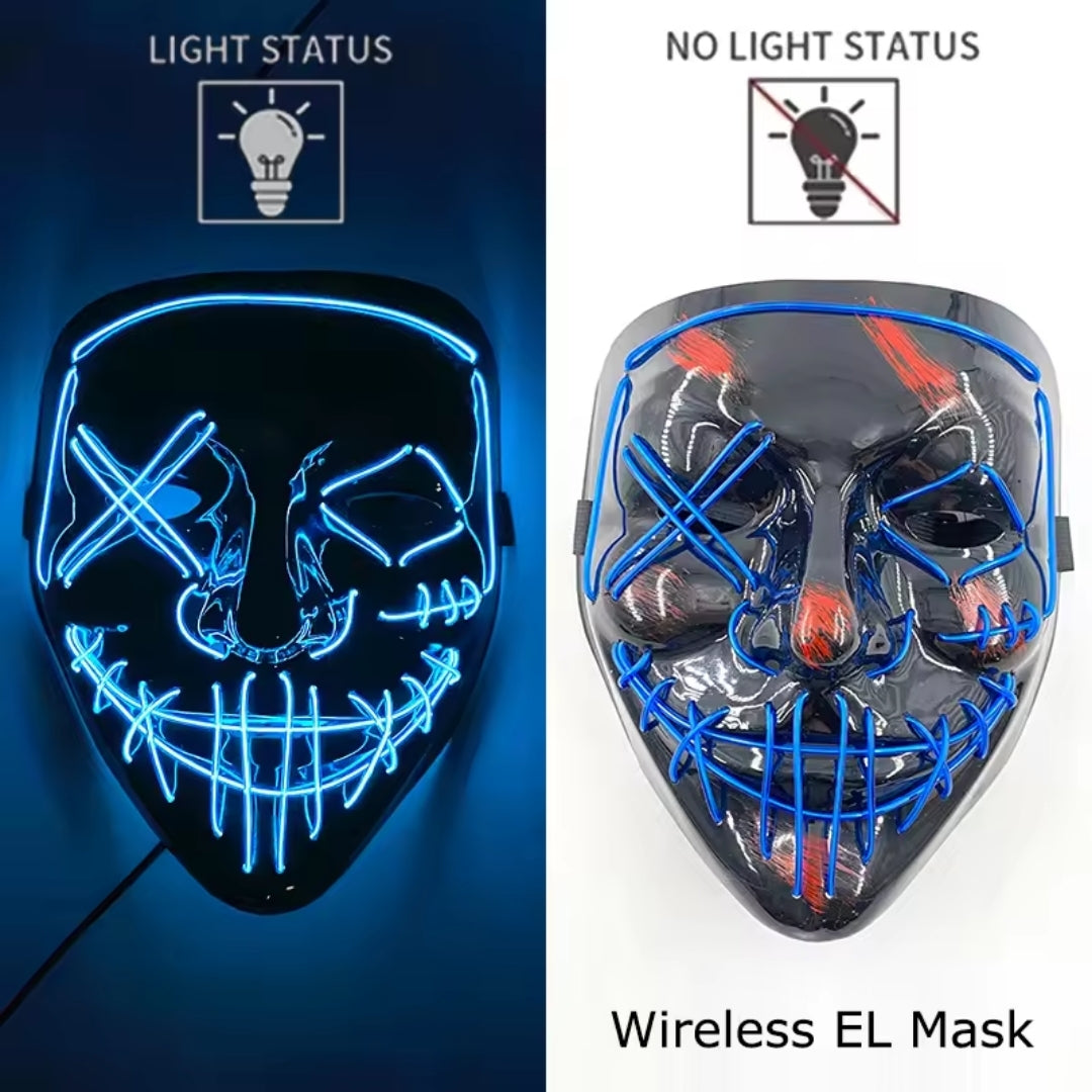 Luminous Face Mask with LED Lighting – Switchable Neon Modes for Holidays, Parties and Events | Sansoti