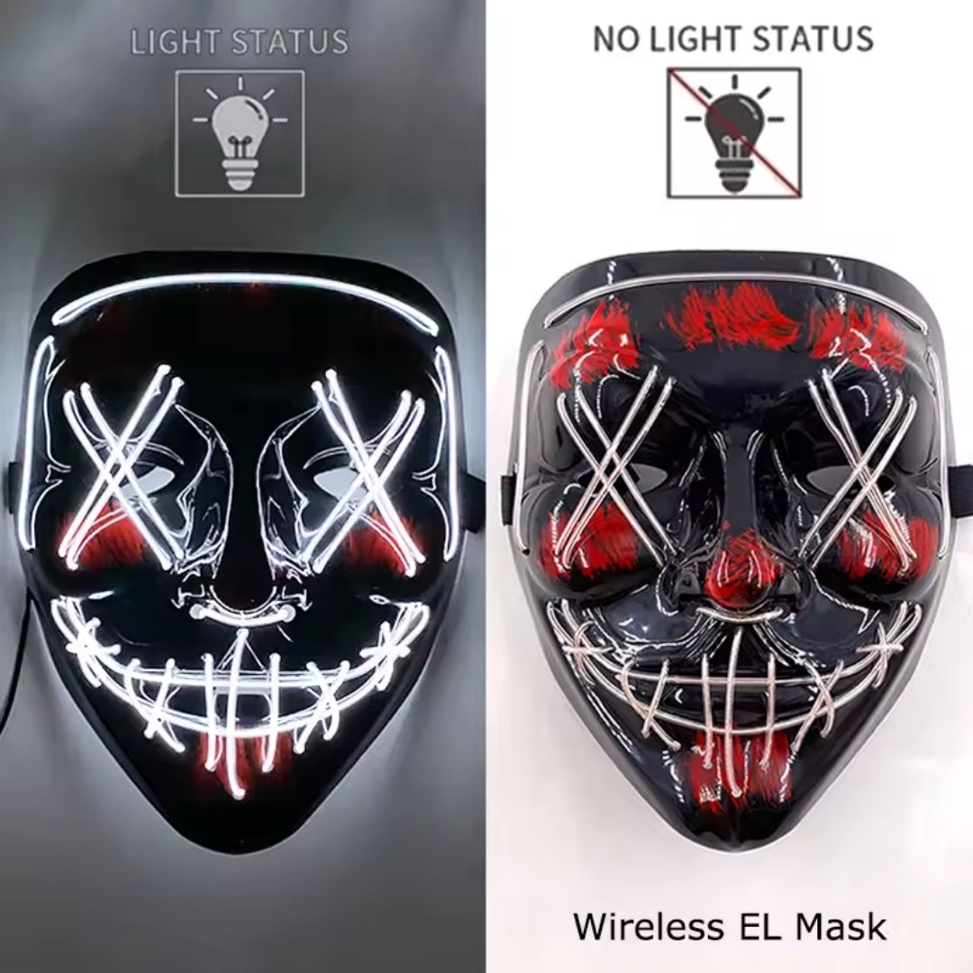 Luminous Face Mask with LED Lighting – Switchable Neon Modes for Holidays, Parties and Events | Sansoti