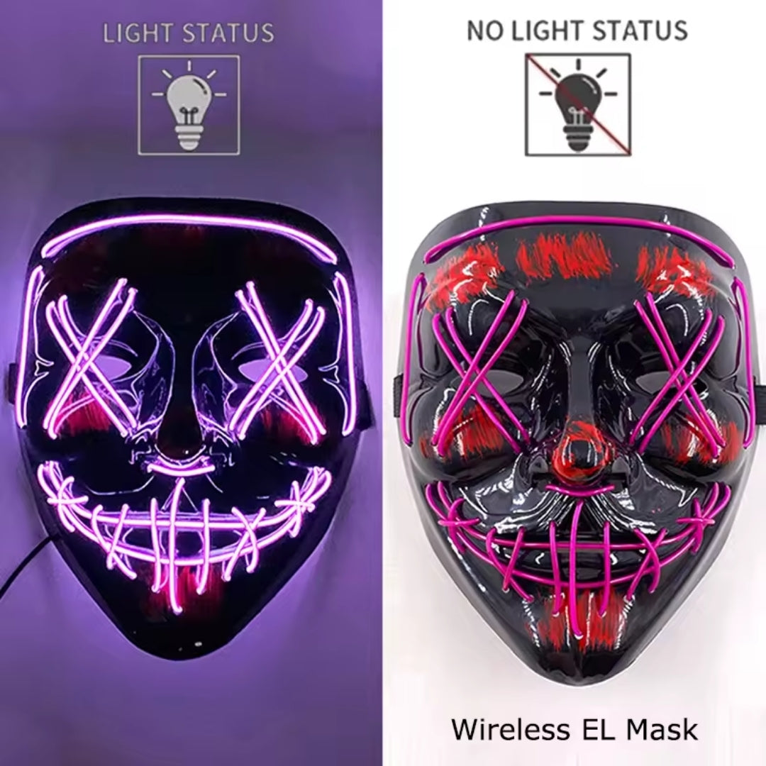 Luminous Face Mask with LED Lighting – Switchable Neon Modes for Holidays, Parties and Events | Sansoti