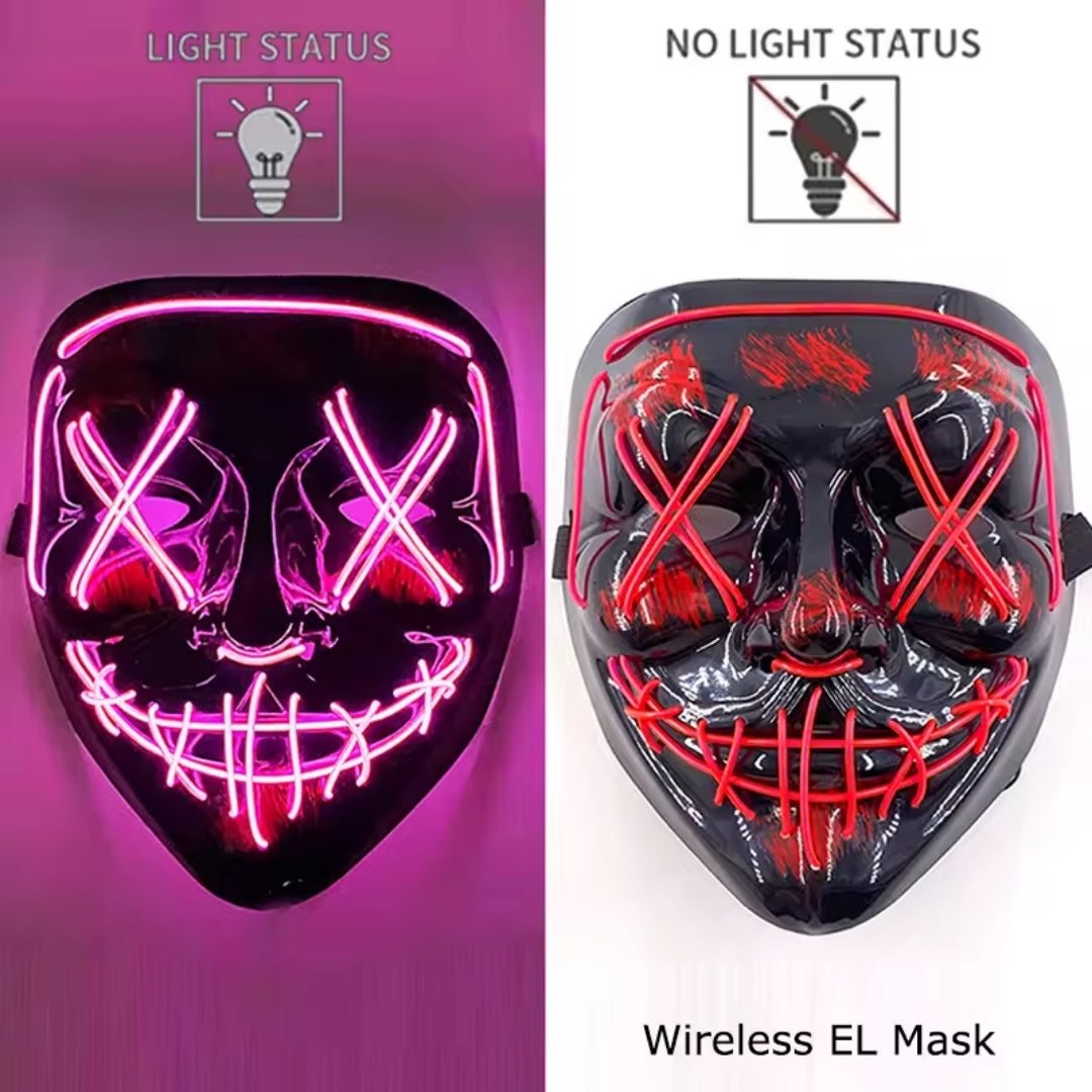 Luminous Face Mask with LED Lighting – Switchable Neon Modes for Holidays, Parties and Events | Sansoti