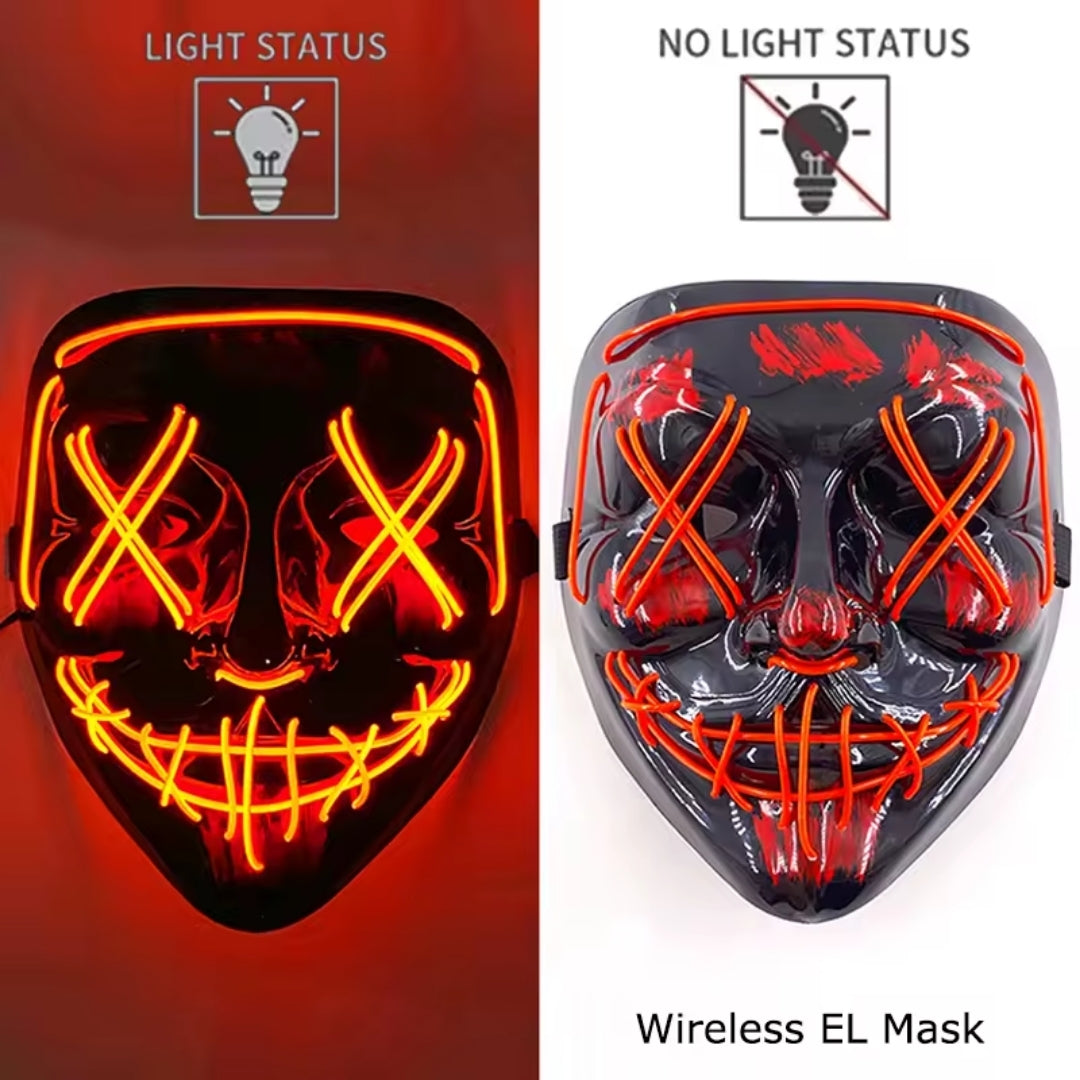 Luminous Face Mask with LED Lighting – Switchable Neon Modes for Holidays, Parties and Events | Sansoti