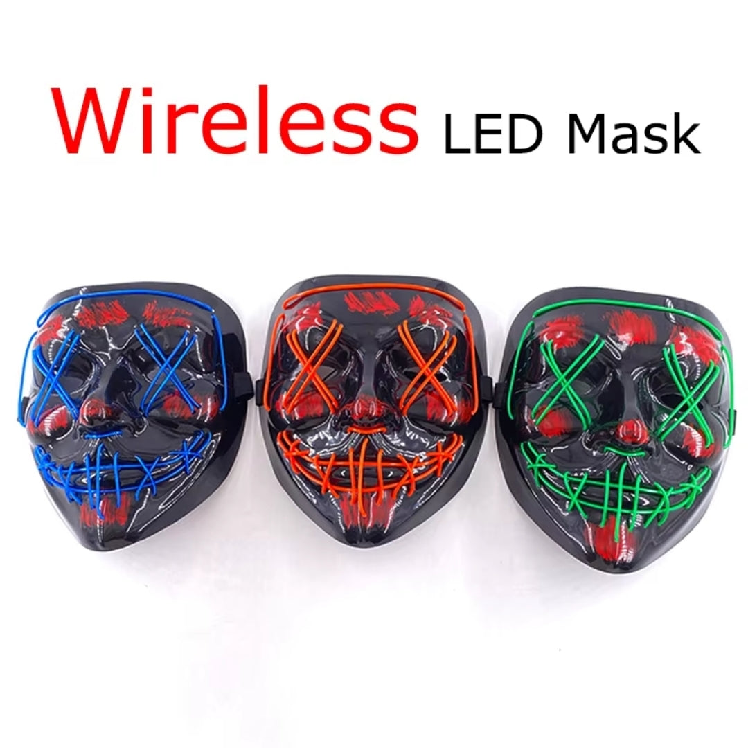 Luminous Face Mask with LED Lighting – Switchable Neon Modes for Holidays, Parties and Events | Sansoti