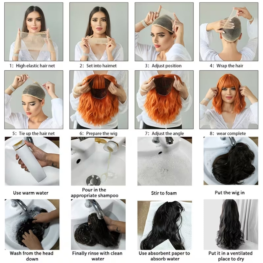 Zwart-Rode Damespruik Lange Golvende Krullen 66cm Ombre Haarwerk Themafeesten Cosplay Carnaval Kostuum | Sansoti