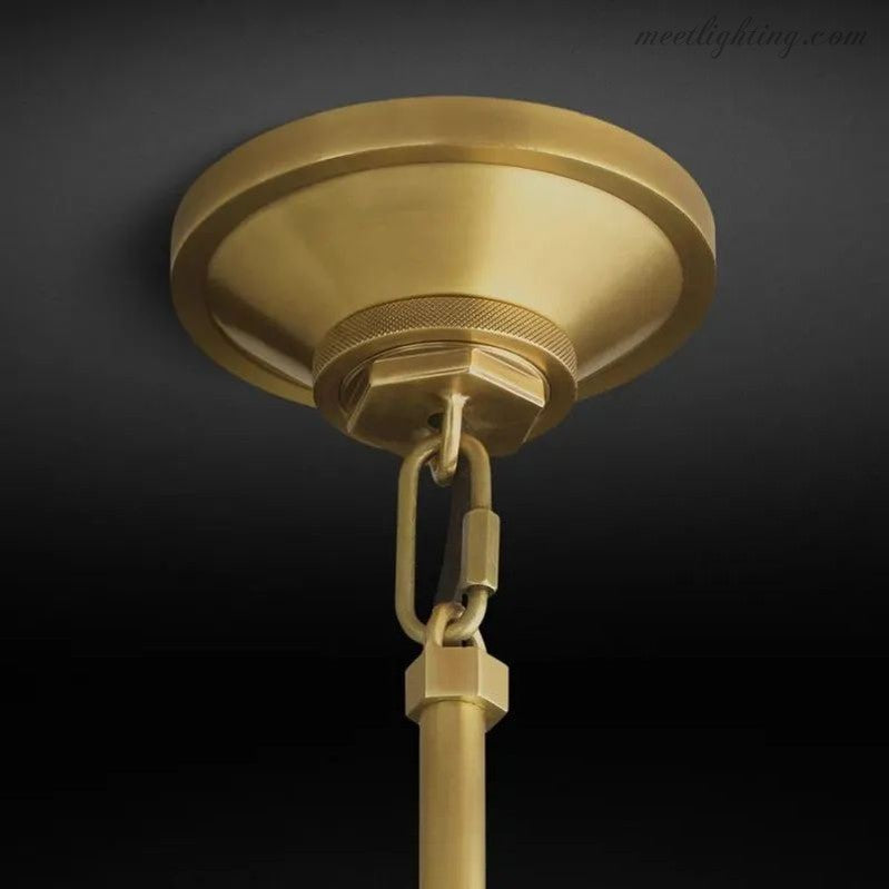 Suspension industrielle en verre cylindrique et laiton, hauteur réglable, ampoule Edison, pour salle à manger et salon, éclairage rétro | Sansoti