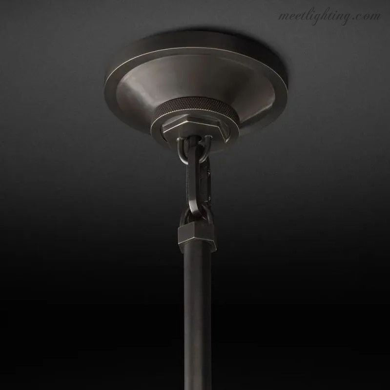 Suspension industrielle en verre cylindrique et laiton, hauteur réglable, ampoule Edison, pour salle à manger et salon, éclairage rétro | Sansoti