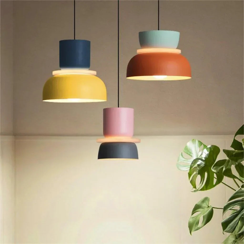 Hängeleuchte Acryl Farbblock Macaron Skandinavisch Nordisch E27 18-29cm Pastell Wohnzimmer Esszimmer | Restfield