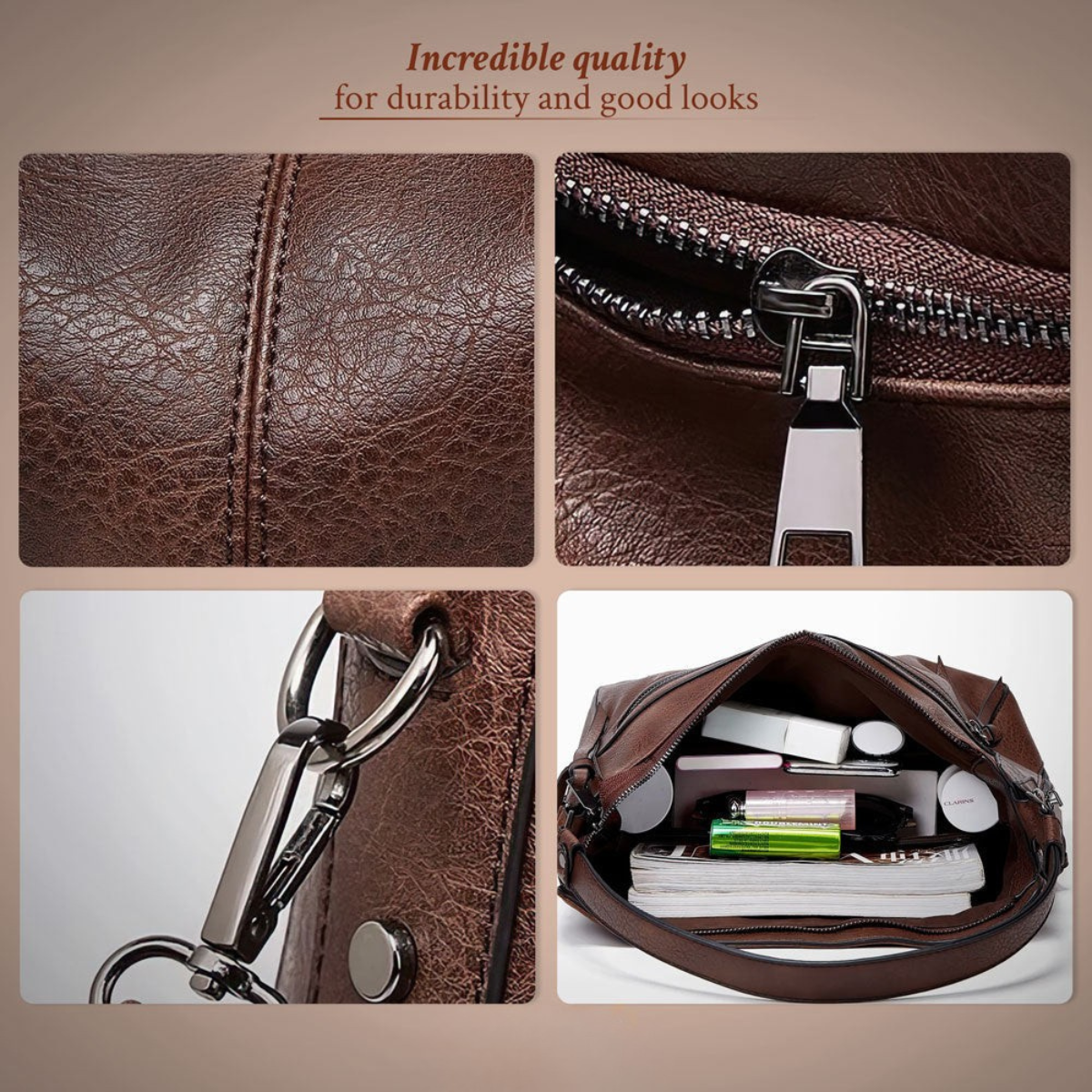 Leren Schoudertas met Verstelbare Riem Dames Premium Flap Crossbody Handtas voor Dagelijks Gebruik en Uitgaan | Sansoti
