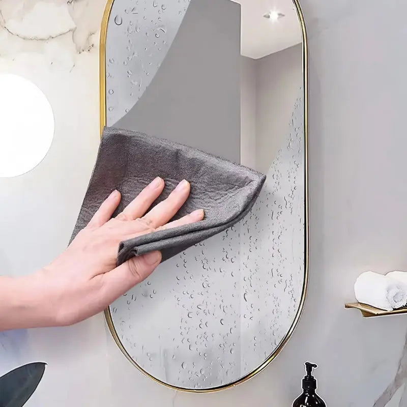 Microvezeldoek Streeploos 30x30cm Grijs 6 Stuks – Herbruikbaar voor Glas Spiegel Auto Zonder Pluizen | Sansoti