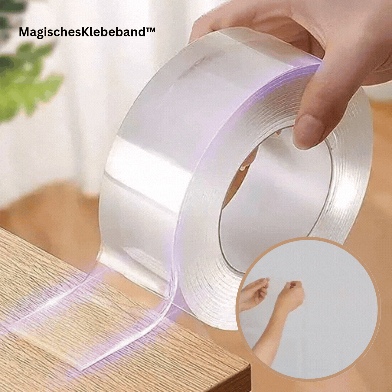 Dubbelzijdige Transparante Montagetape 3cm × 3m Herbruikbaar Resterijvrij Binnen Buiten Bevestigen Nano Grip | Sansoti