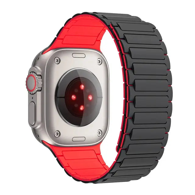 Magnetisches Silikonarmband für Smartwatch 38-49mm Verstellbares atmungsaktives Sportarmband Universell kompatibel | Sansoti