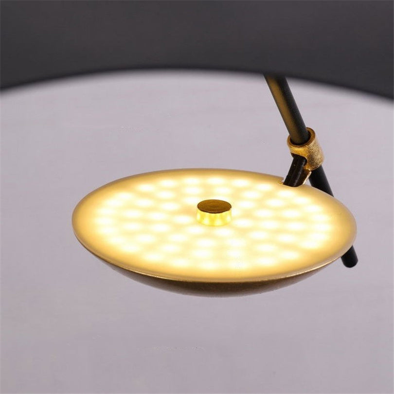 Metal pendant light with twisted rod, gold leaf, warm light for kitchen island, dining area, living room, 3 color options | Sansoti
