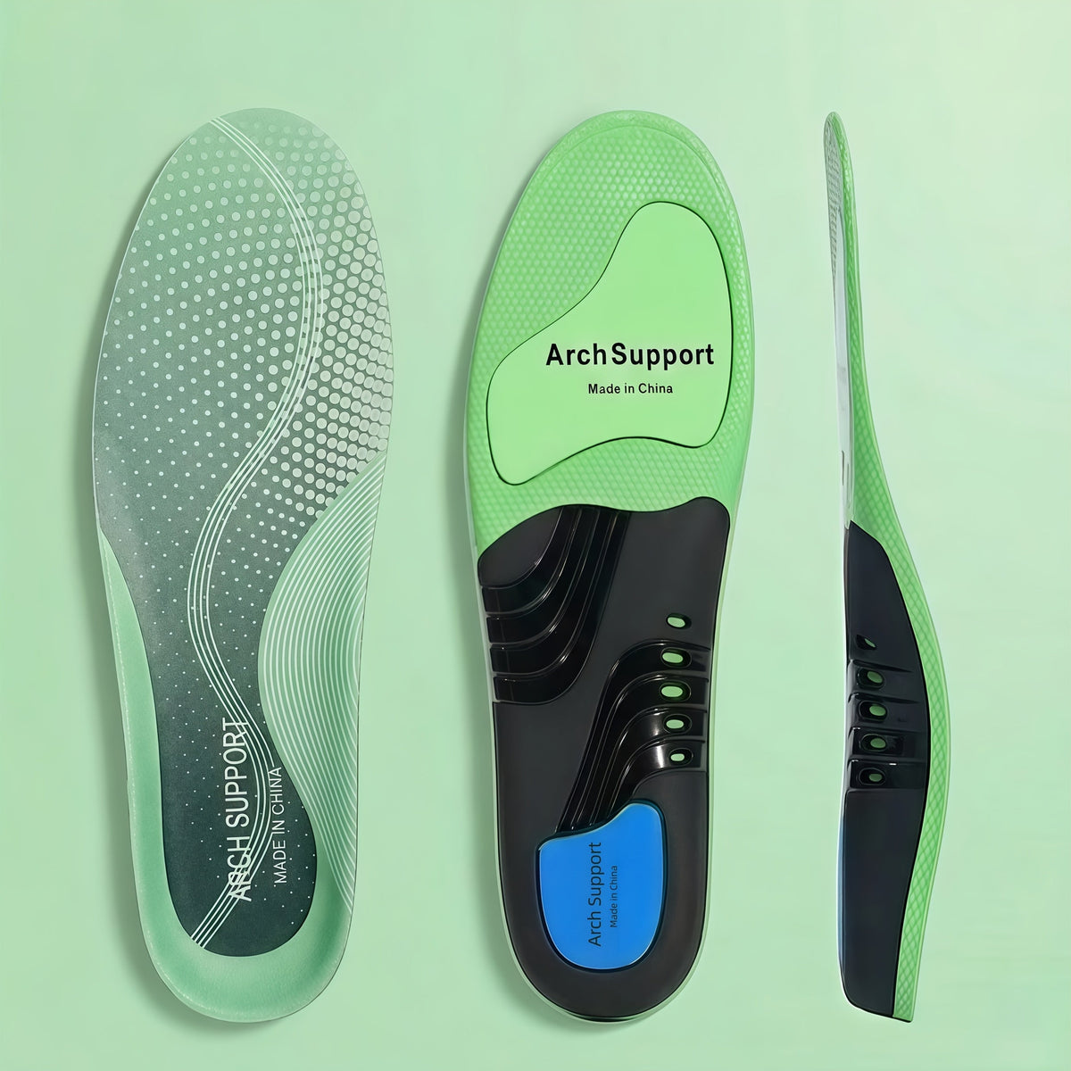 Ergonomische Einlegesohlen mit starker Unterstützung des Fußgewölbes für täglichen Tragekomfort Wandern Sport Schuhe | Sansoti