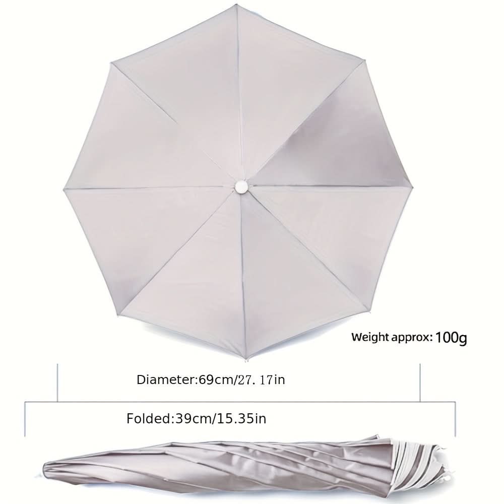 Umbrella Hat Hands-Free Sun Protection Garden Walking Fishing Beach Camping Foldable UV Filter Head Umbrella | Sansoti