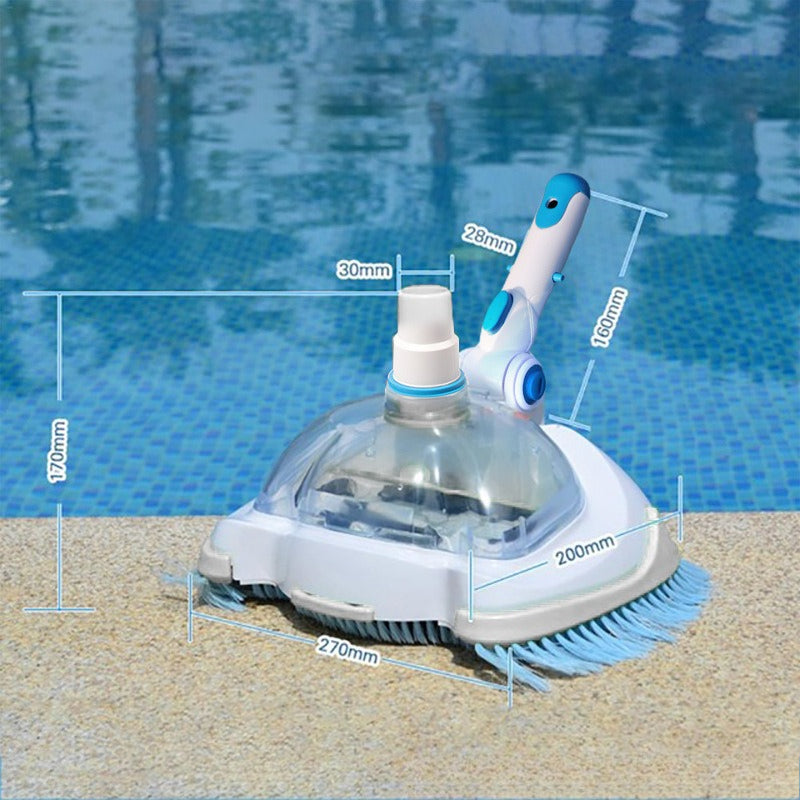 Poolstaubsauger mit Eckbürsten und drehbarem Anschluss für eine gründliche Poolreinigung und klares Wasser | Sansoti