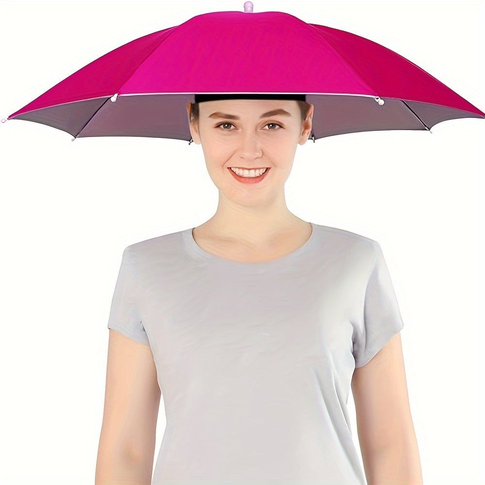 Umbrella Hat Hands-Free Sun Protection Garden Walking Fishing Beach Camping Foldable UV Filter Head Umbrella | Sansoti