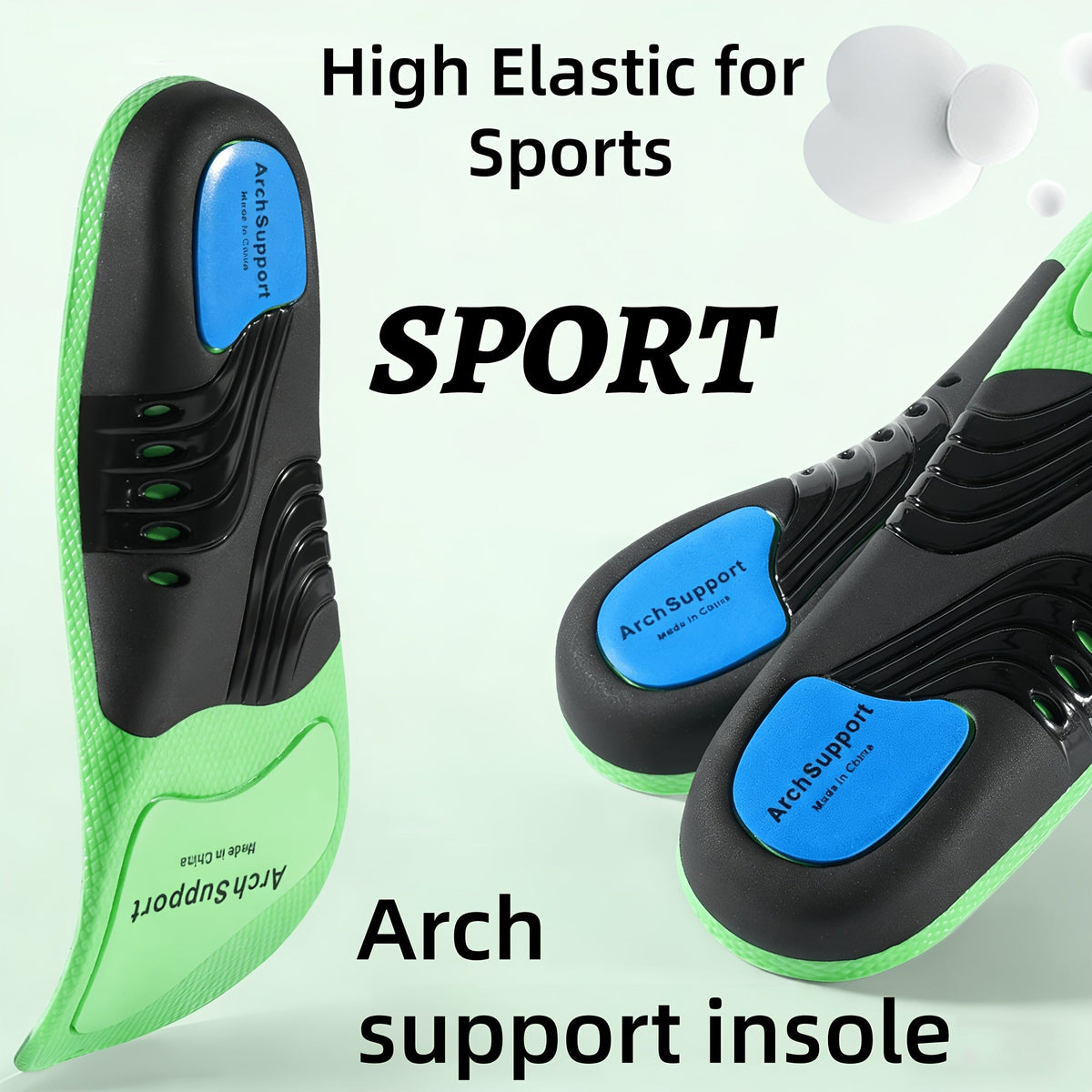 Ergonomische Einlegesohlen mit starker Unterstützung des Fußgewölbes für täglichen Tragekomfort Wandern Sport Schuhe | Sansoti