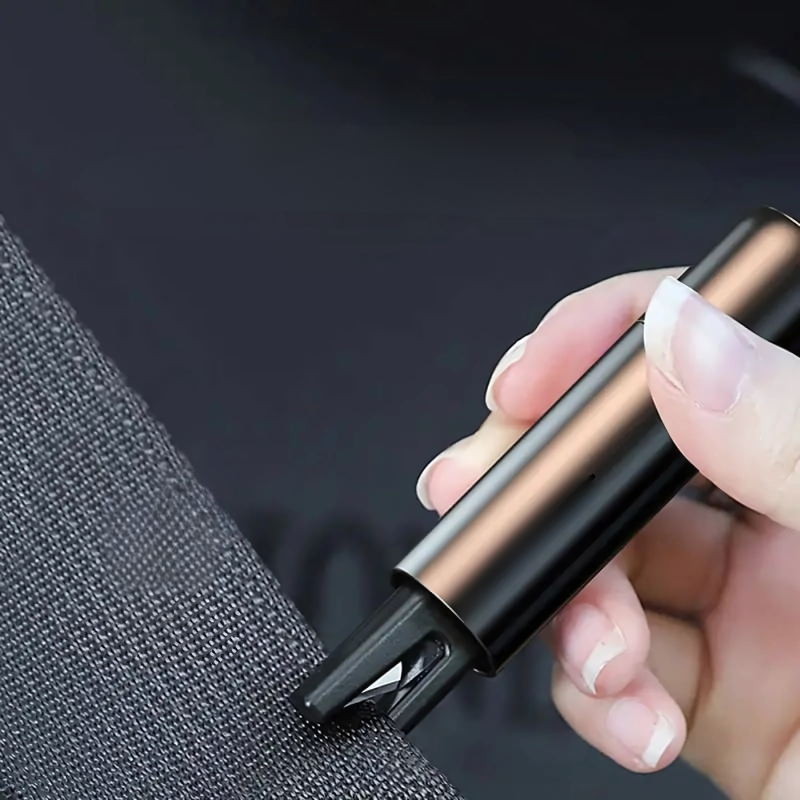 Car Emergency Tool with Window Breaker Hammer and Seat Belt Cutter, Safety Tool for Emergencies, Black and Red, Compact | Sansoti