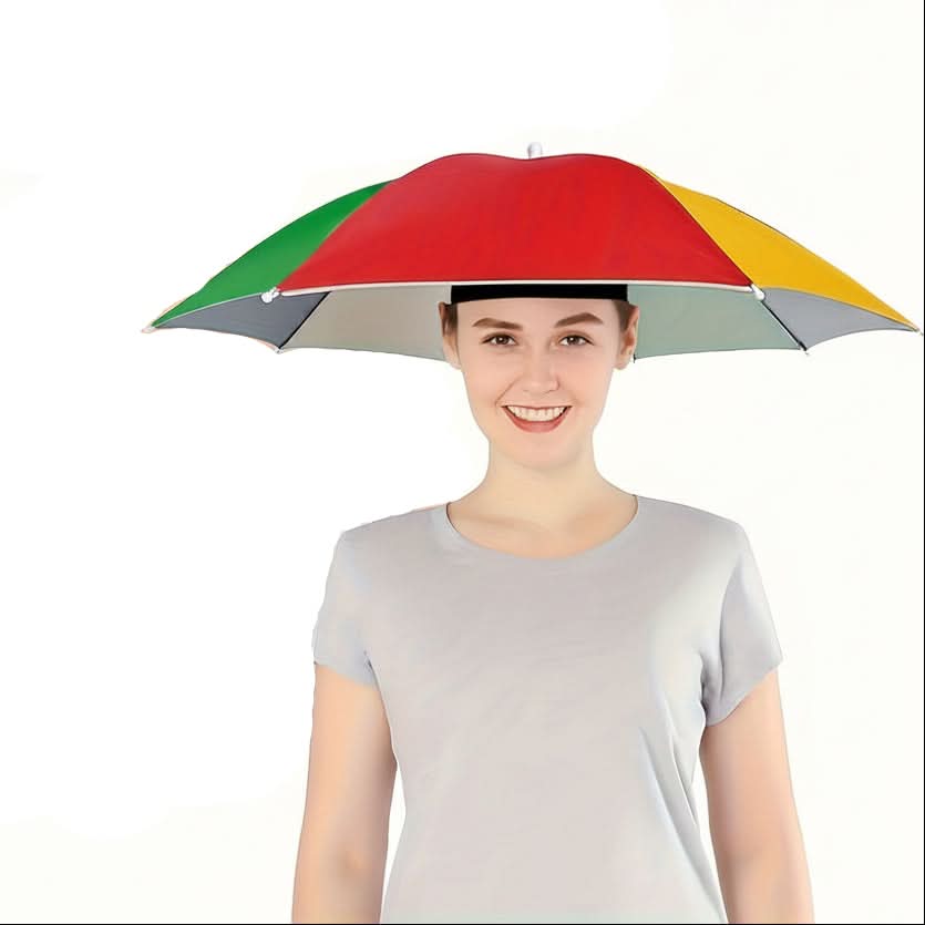 Umbrella Hat Hands-Free Sun Protection Garden Walking Fishing Beach Camping Foldable UV Filter Head Umbrella | Sansoti