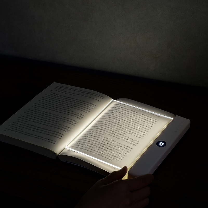 Lampe de Lecture LED Ultra Fine Rechargeable Avec Trois Modes d'Éclairage Minuteur Et Éclairage Uniforme Sans Ombres Pour Livre Et E-Reader | Restfield