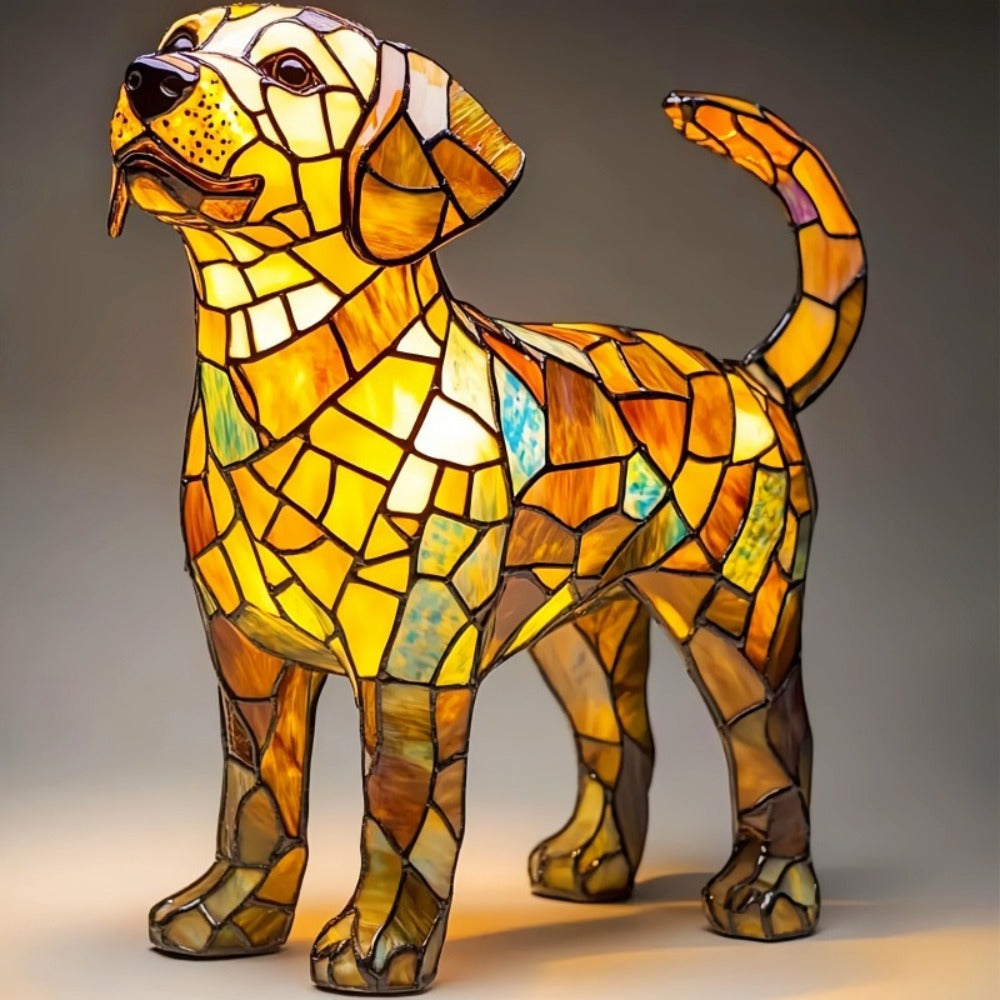 Golden Labrador LED Garden Lamp – Handmade Dog Lamp with Ambient Lighting for Indoor and Outdoor | Sansoti