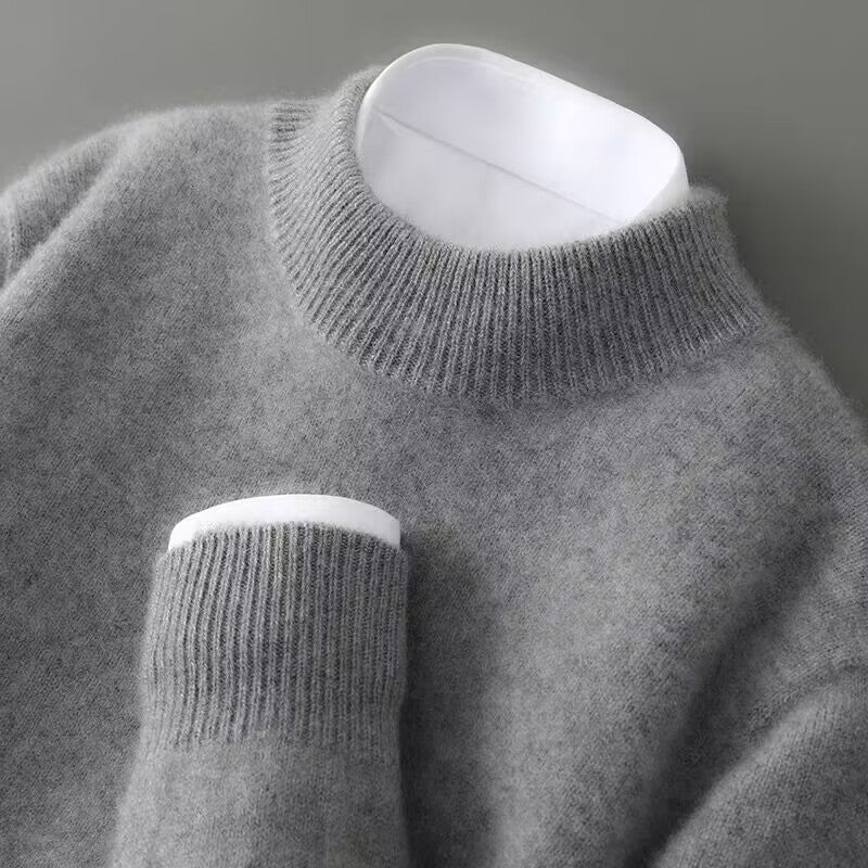 Luxe Kasjmieren Trui met Opstaande Kraag - Tijdloze Elegante Bovenkleding voor Dames en Heren Winter | Sansoti