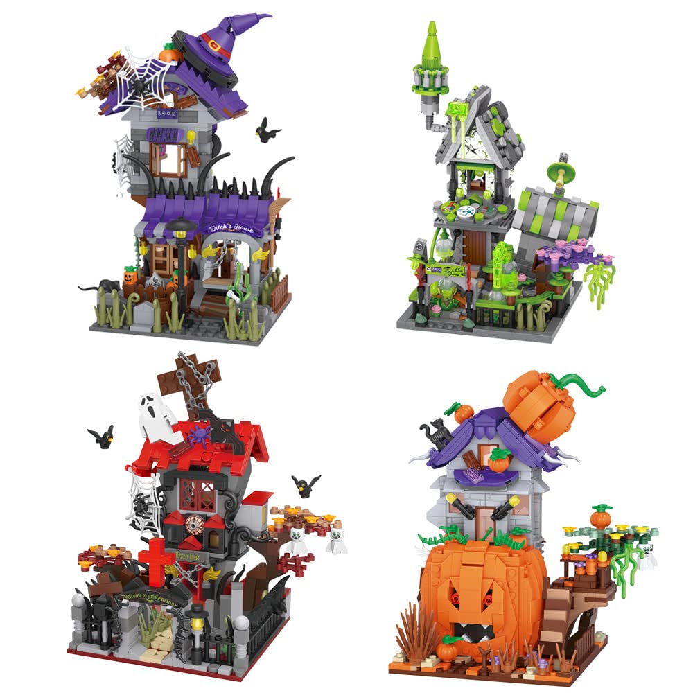 Building Blocks Haunted House Multicolor ABS Building Kit House 687-762 Pieces Halloween Decoration Toy | Sansoti