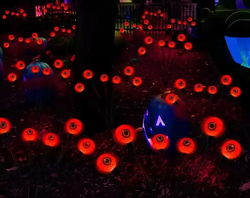 Eyeball Solar Garden Light 6-Head Halloween Decoration Atmospheric Lighting Garden Patio Pathway Outdoor | Sansoti