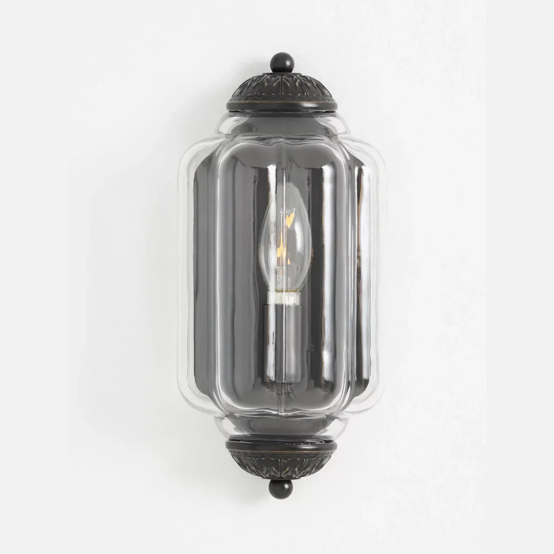 Vintage Wandlamp met Melkglazen Kap en Antieke Afwerking voor Sfeervolle Verlichting | Sansoti