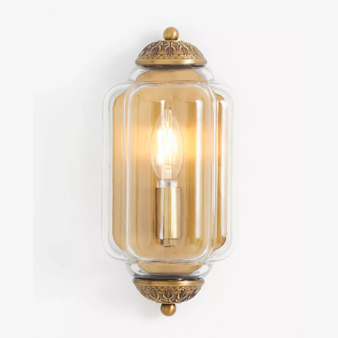 Vintage Wandlamp met Melkglazen Kap en Antieke Afwerking voor Sfeervolle Verlichting | Sansoti