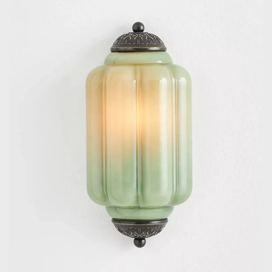 Vintage Wandlamp met Melkglazen Kap en Antieke Afwerking voor Sfeervolle Verlichting | Sansoti