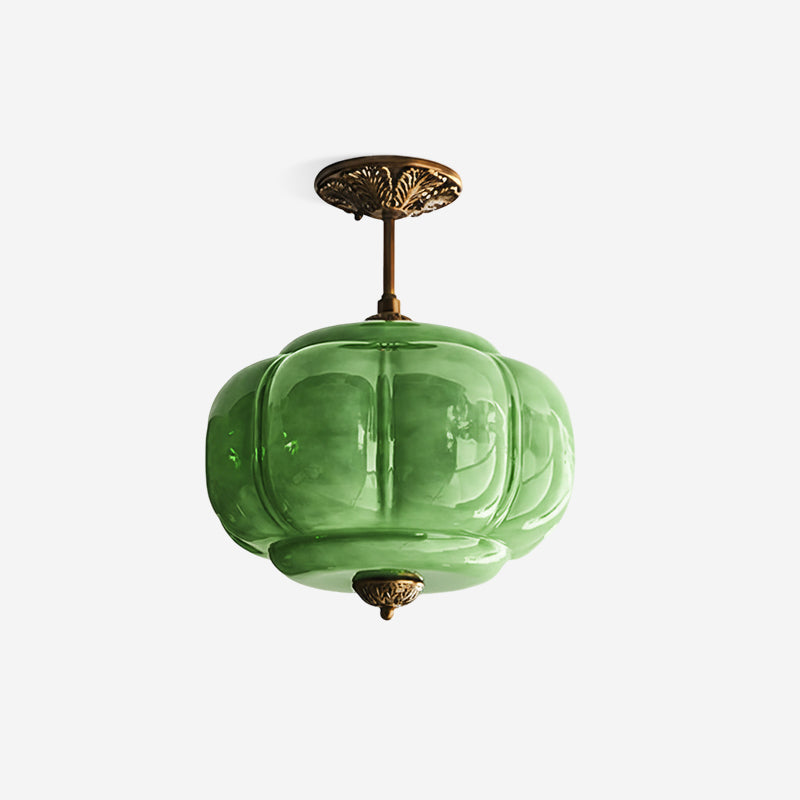 Vintage Deckenlampe aus Glas – elegante Deckenleuchte mit Metalldetails | Restfield