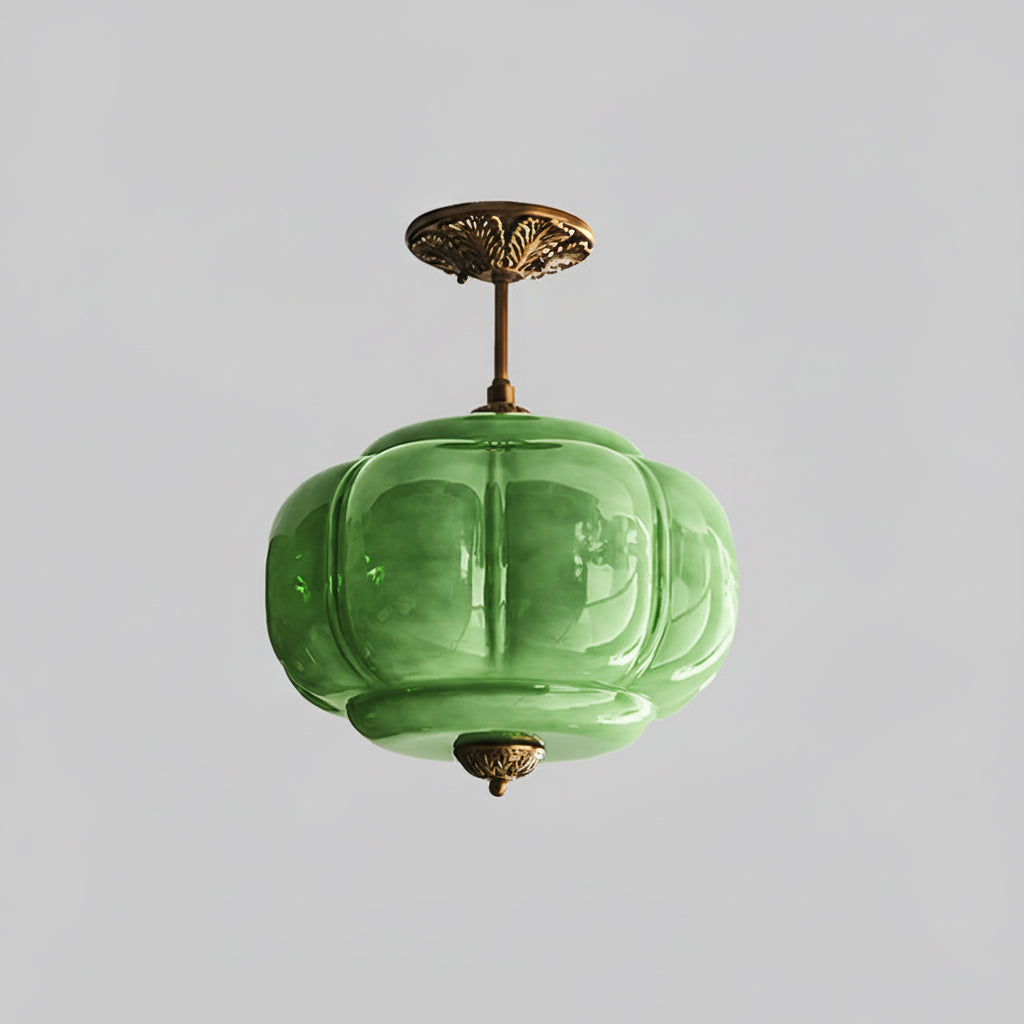 Vintage Deckenlampe aus Glas – elegante Deckenleuchte mit Metalldetails | Restfield