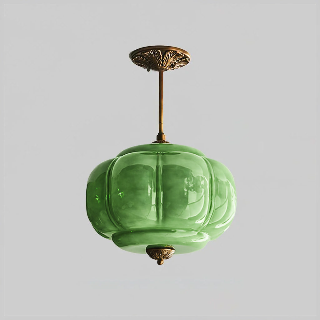 Vintage Deckenlampe aus Glas – elegante Deckenleuchte mit Metalldetails | Restfield