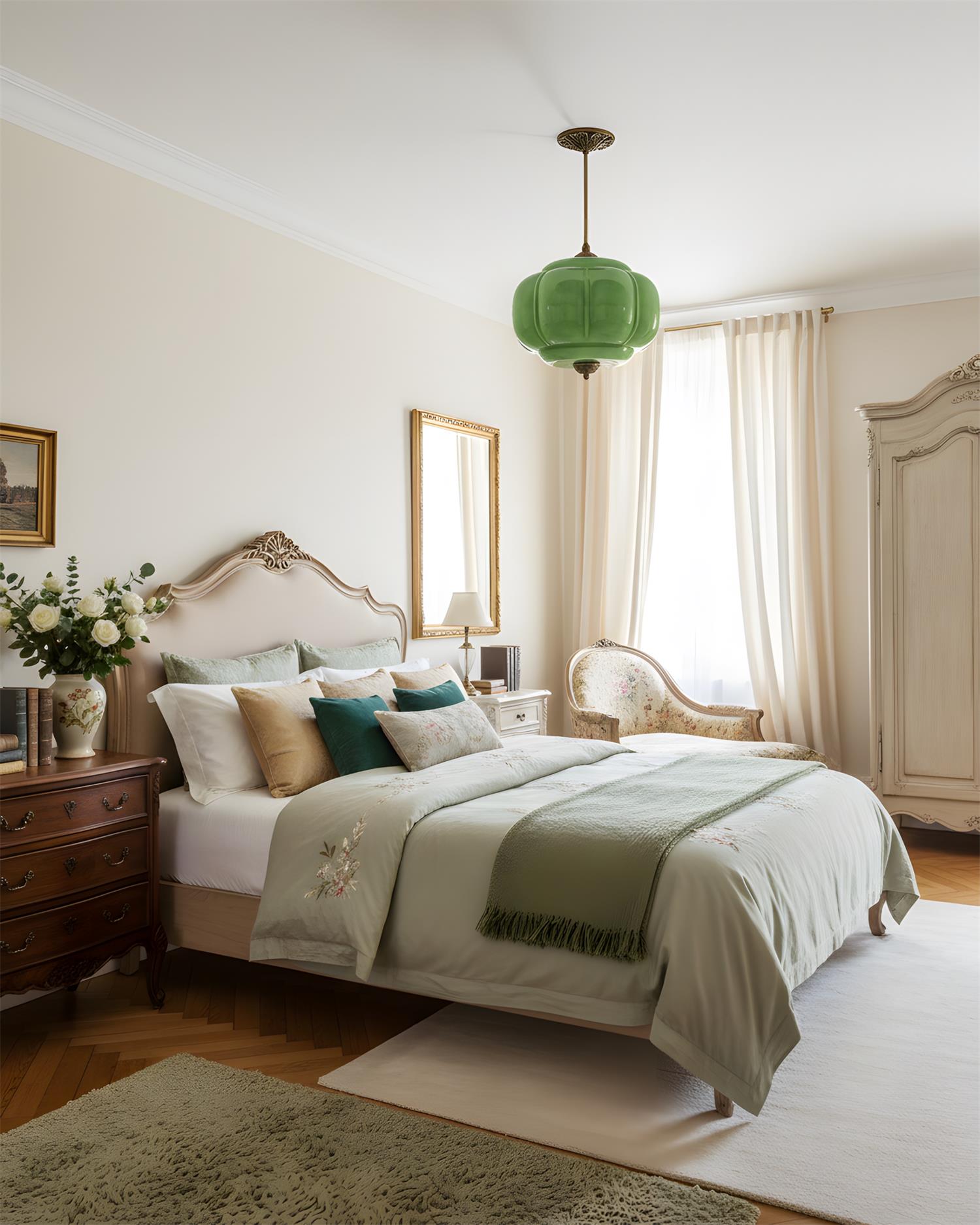 Vintage Deckenlampe aus Glas – elegante Deckenleuchte mit Metalldetails | Restfield