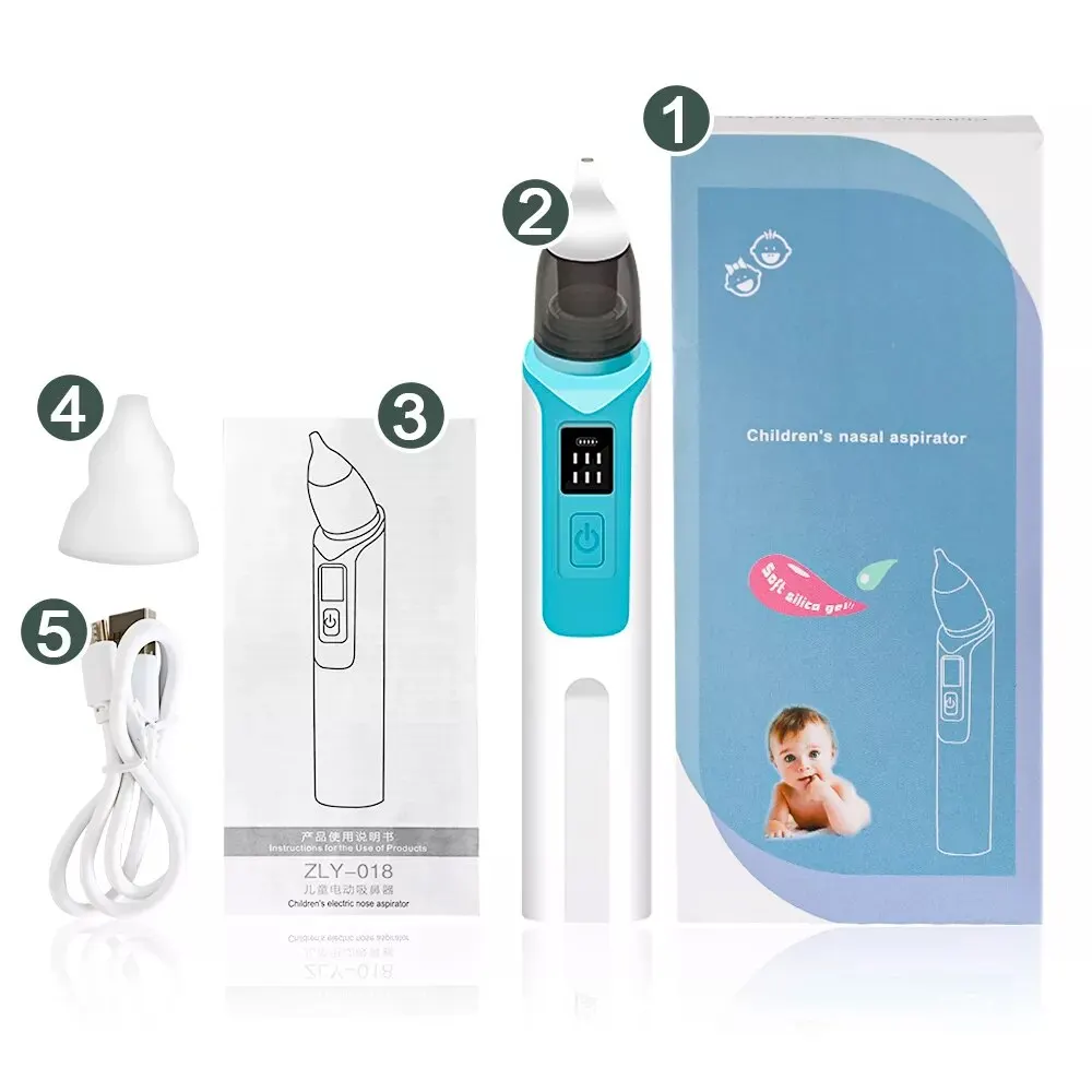 Elektrische Babyneusspuiger met Anti-Reflux Mechanisme – Veilige Neusreiniger voor Baby's | Sansoti