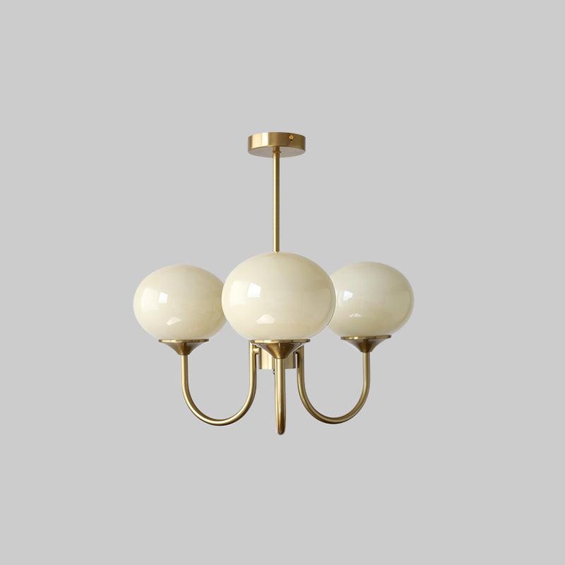 Plafondlamp Glas Roze Goud Retro 3 of 5 Lichts Hanglamp Woonkamer Slaapkamer Eetkamer Luxe | Sansoti