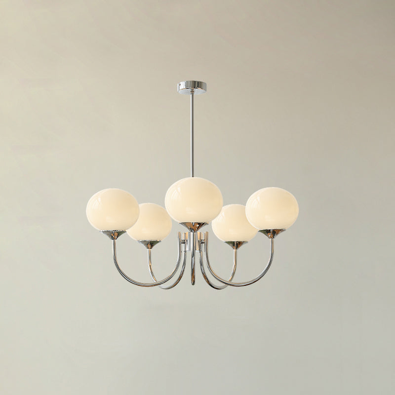 Plafondlamp Glas Roze Goud Retro 3 of 5 Lichts Hanglamp Woonkamer Slaapkamer Eetkamer Luxe | Sansoti