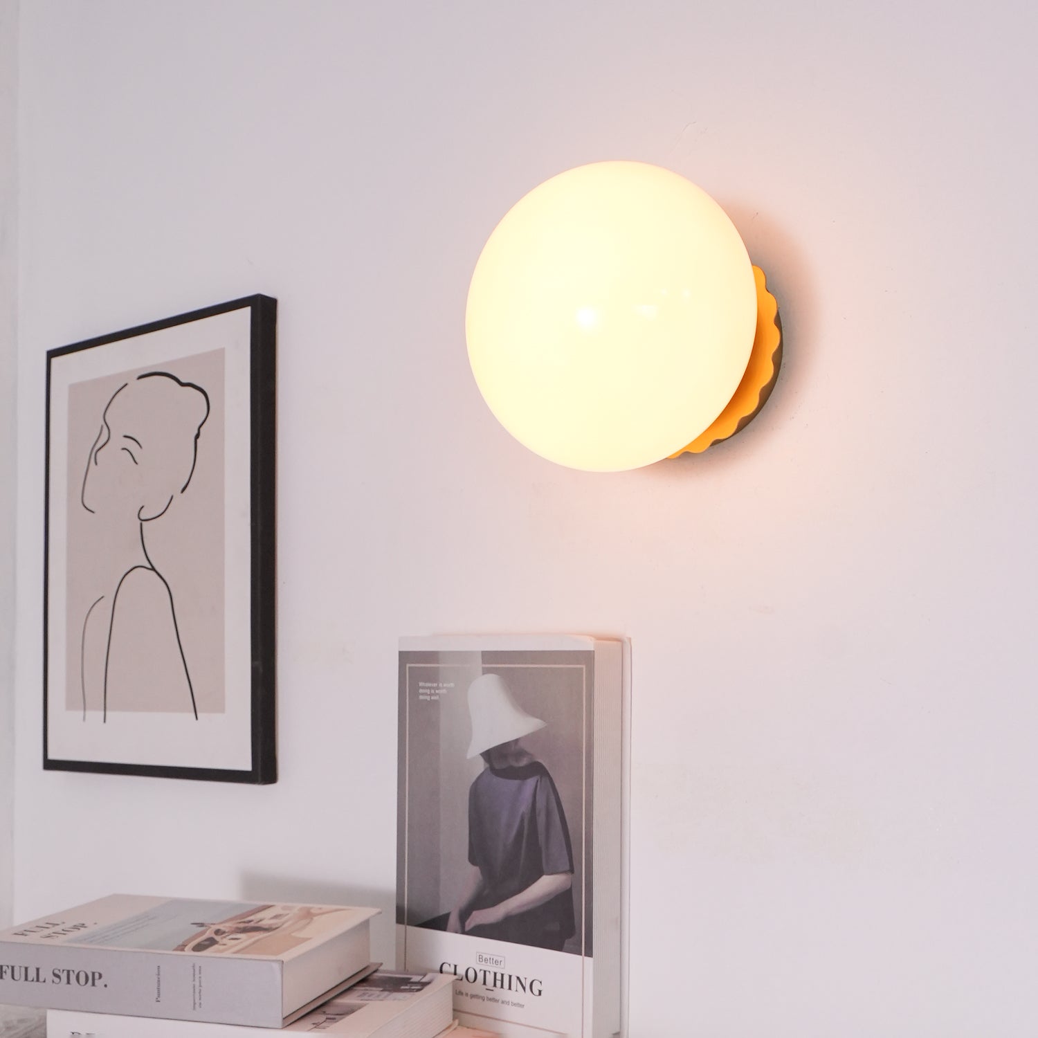 Glazen Wandlamp met Gekleurde Diffuser – Dimbare Armatuur Wand & Plafond Converteerbaar | Sansoti