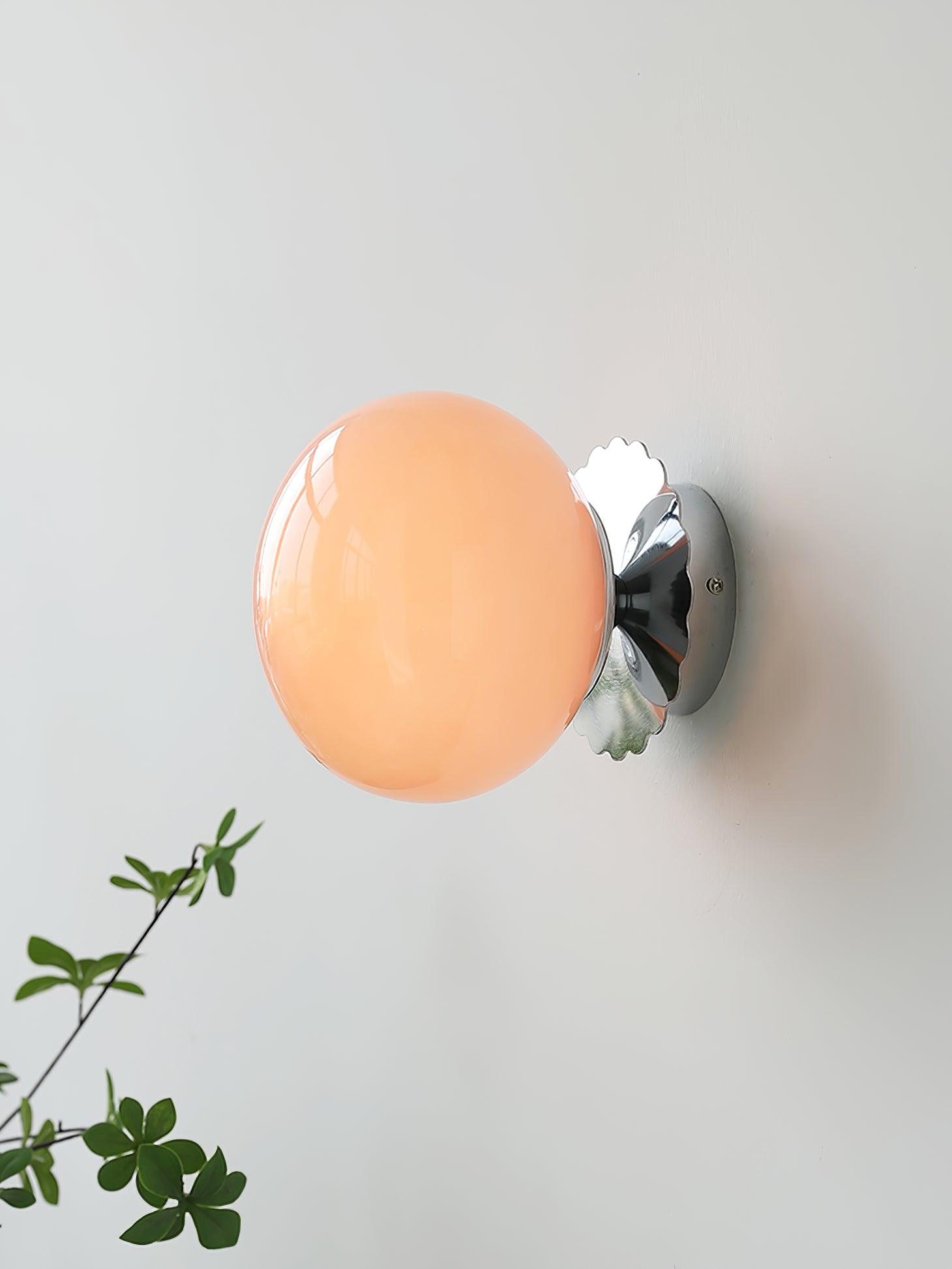 Glazen Wandlamp met Gekleurde Diffuser – Dimbare Armatuur Wand & Plafond Converteerbaar | Sansoti