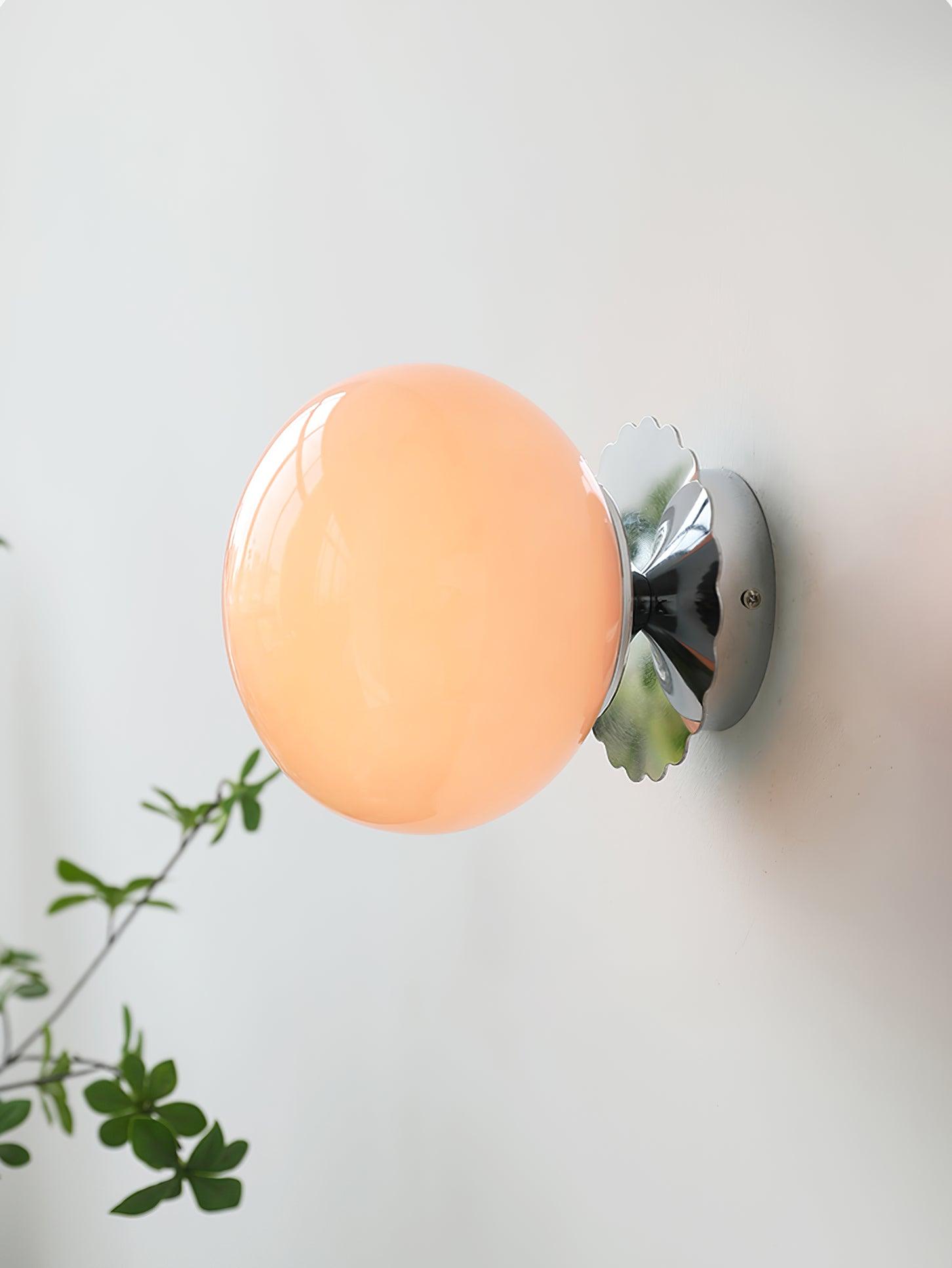 Glazen Wandlamp met Gekleurde Diffuser – Dimbare Armatuur Wand & Plafond Converteerbaar | Sansoti
