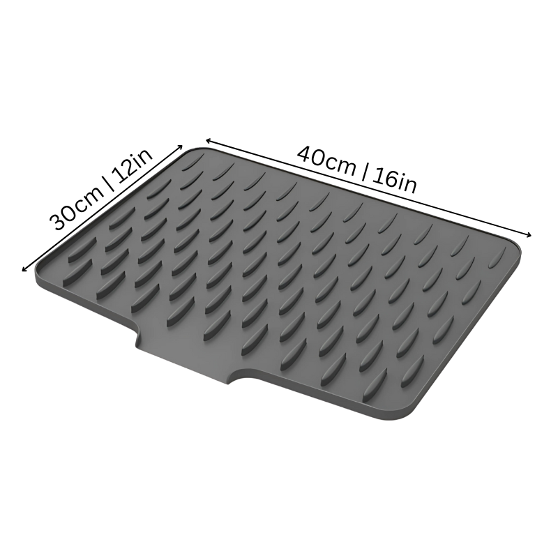 Silicone Dish Drying Mat with Drainage Pattern for Fast Drying Kitchen Countertop Dishwasher Dishes Glasses | Sansoti