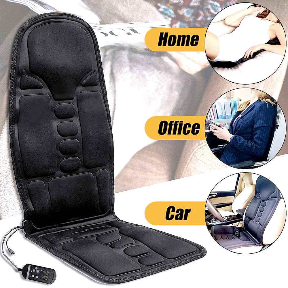 Coussin de massage électrique avec 8 programmes, soutien chauffant pour la nuque et massage shiatsu, pour fauteuil, voiture et maison | Sansoti