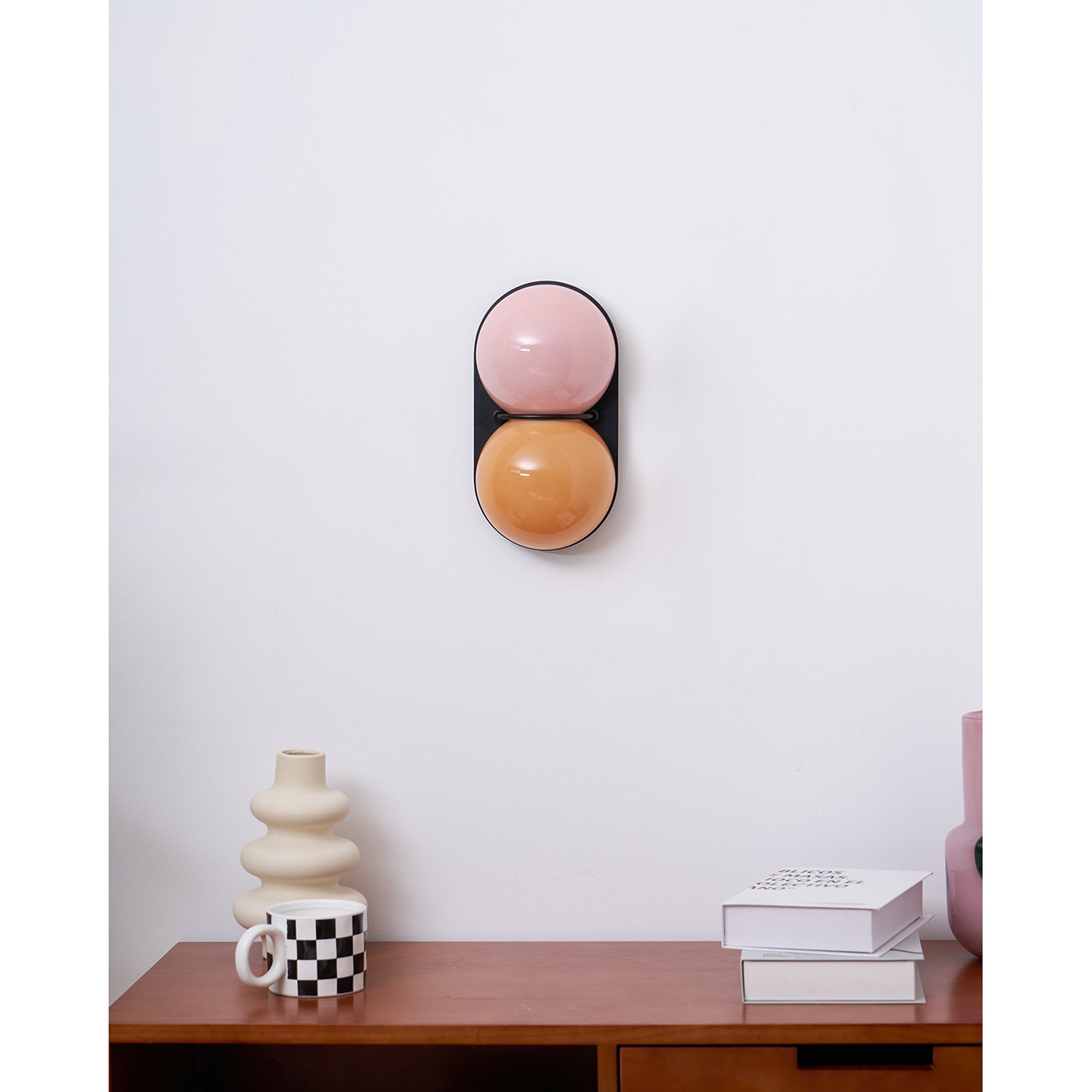 Moderne Dubbele Glazen Wandlamp – Speelse Verlichting met Gekleurde Glazen voor Slaapkamer & Kinderkamer | Sansoti