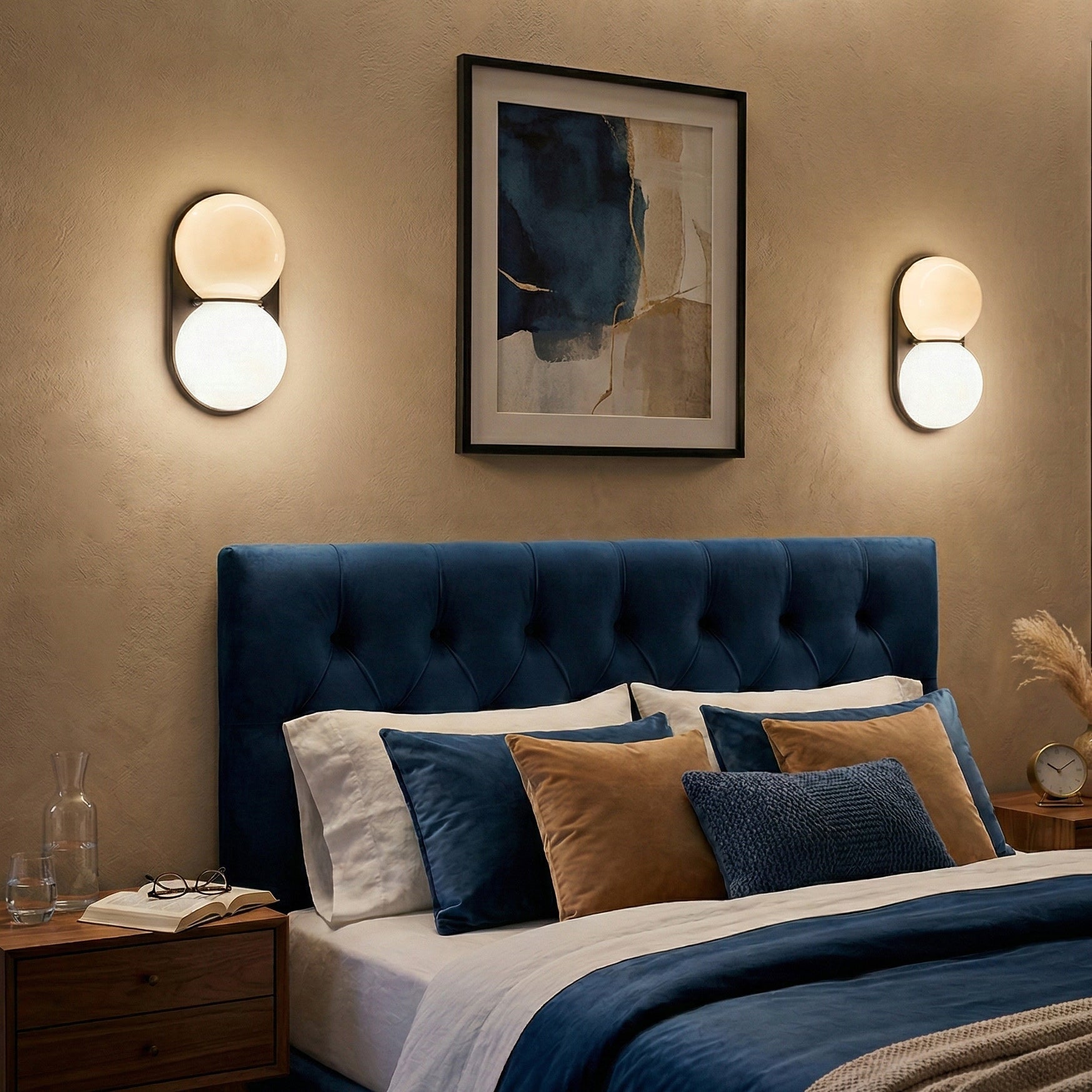 Moderne Dubbele Glazen Wandlamp – Speelse Verlichting met Gekleurde Glazen voor Slaapkamer & Kinderkamer | Sansoti